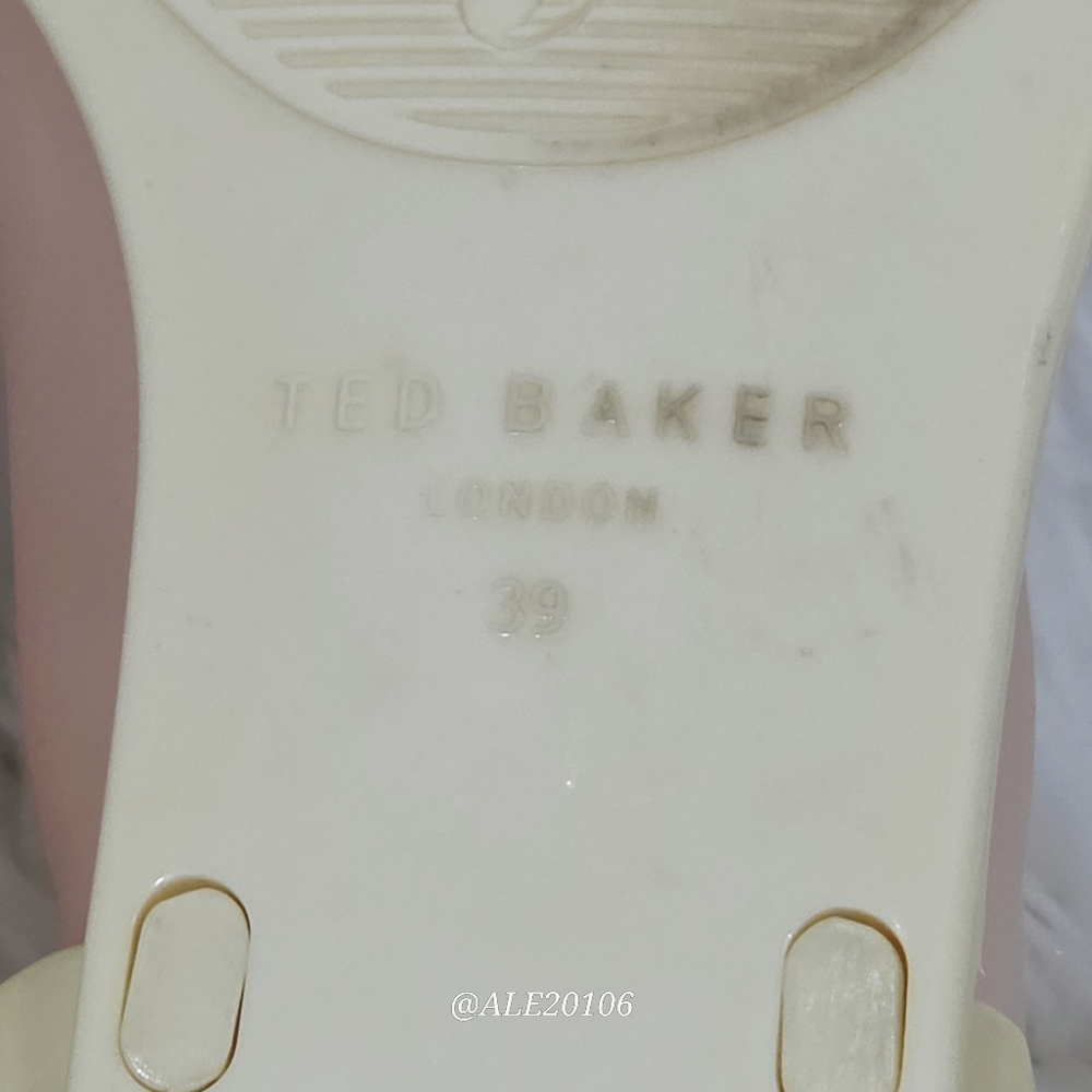 Ted Baker Louwla Jelly Sandals Women Size 39 Beige Black Bow Ankle Strap. - Picture 7 of 13